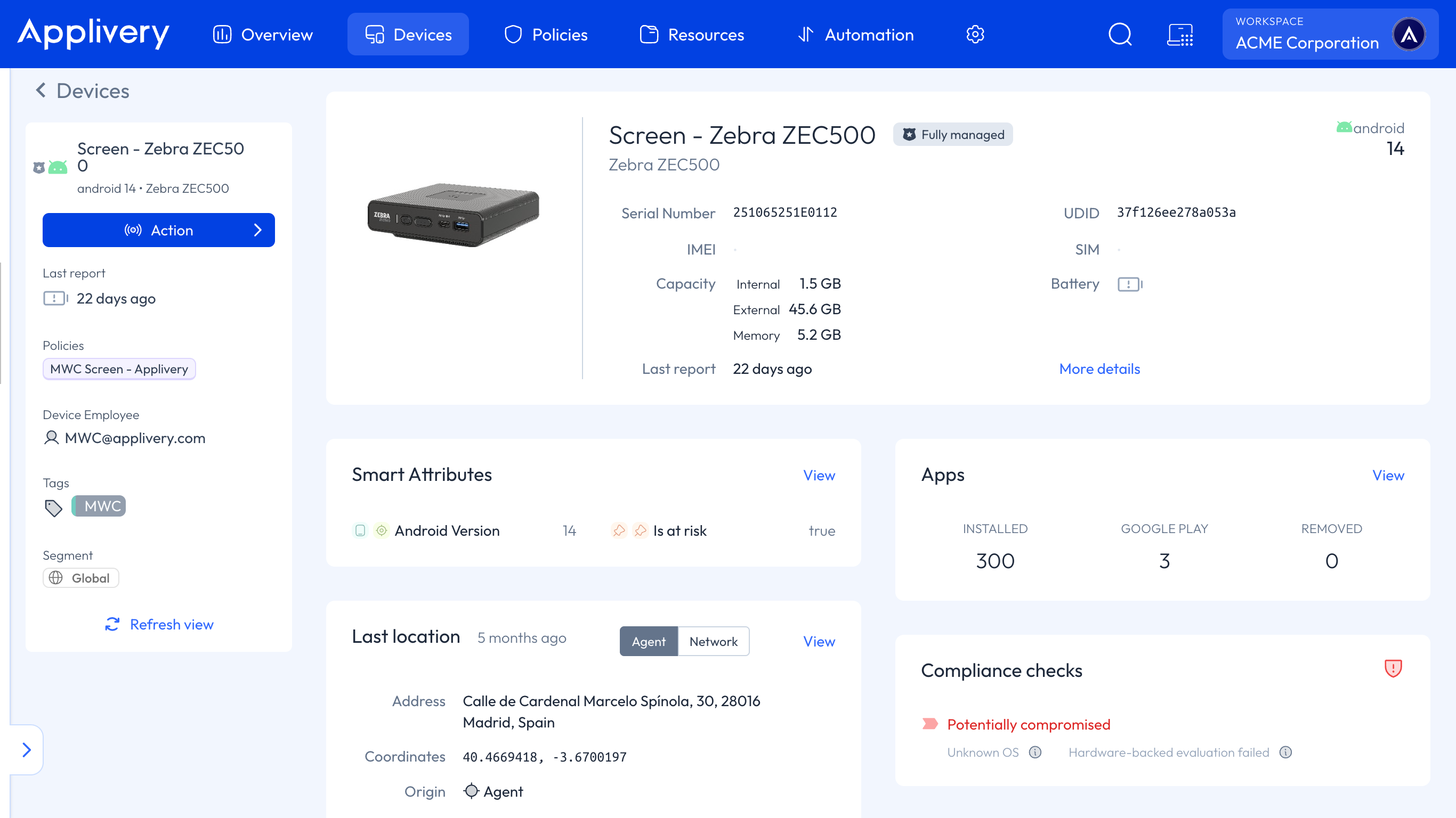 security posture device overview