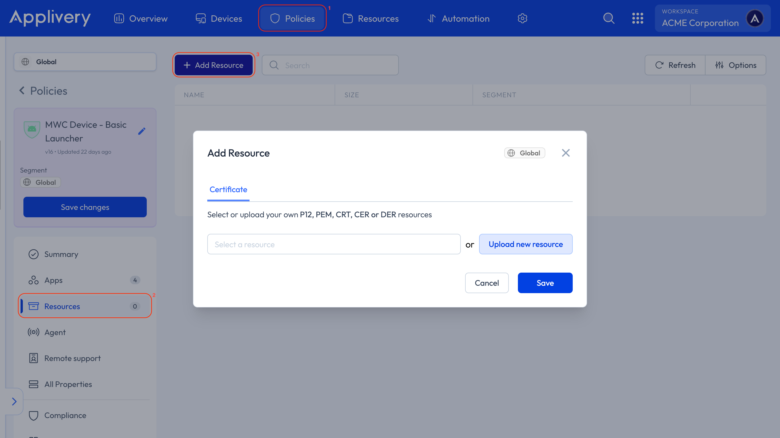 add certificate
