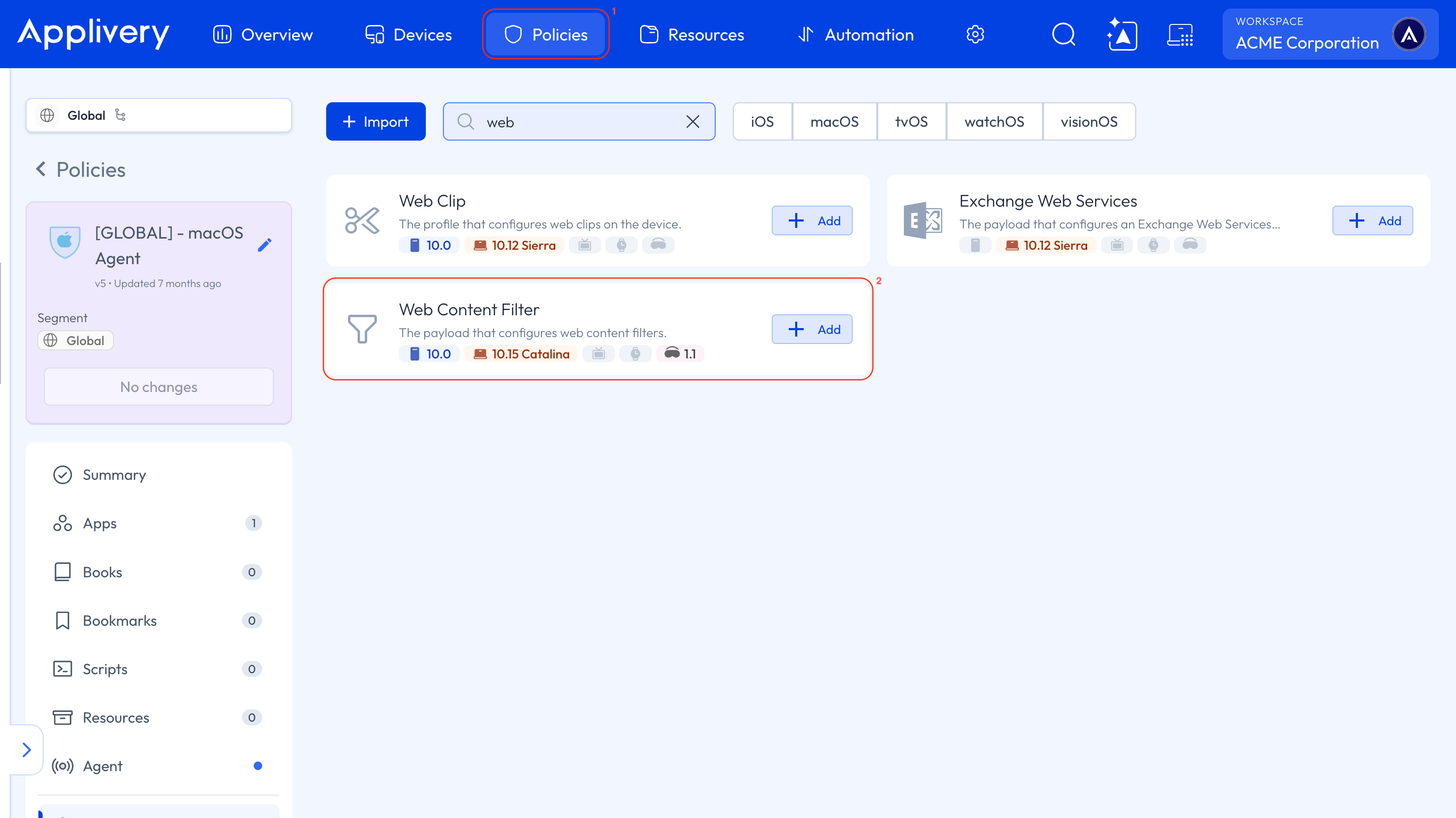 web content filter