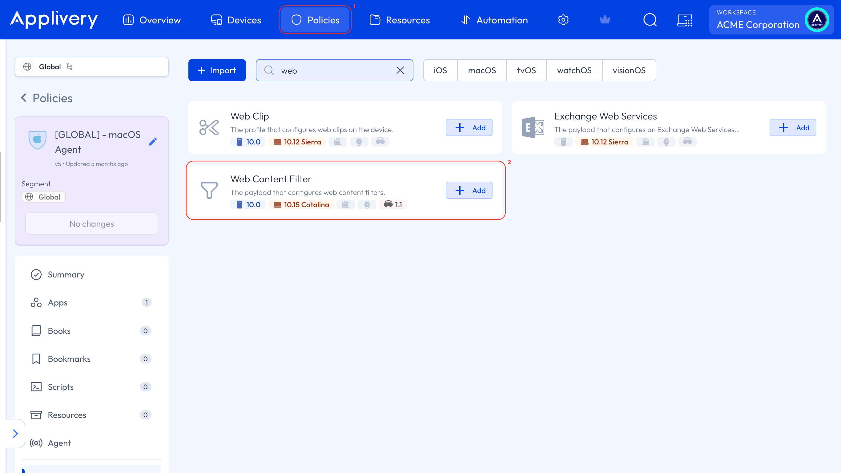 web content filter