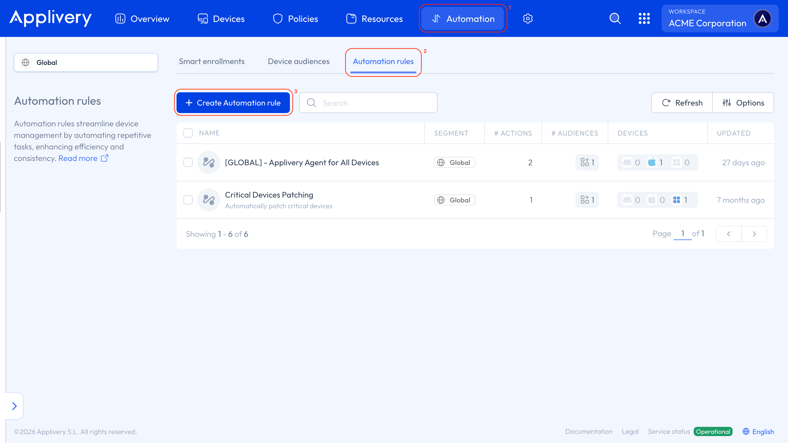 crear regla de automatización