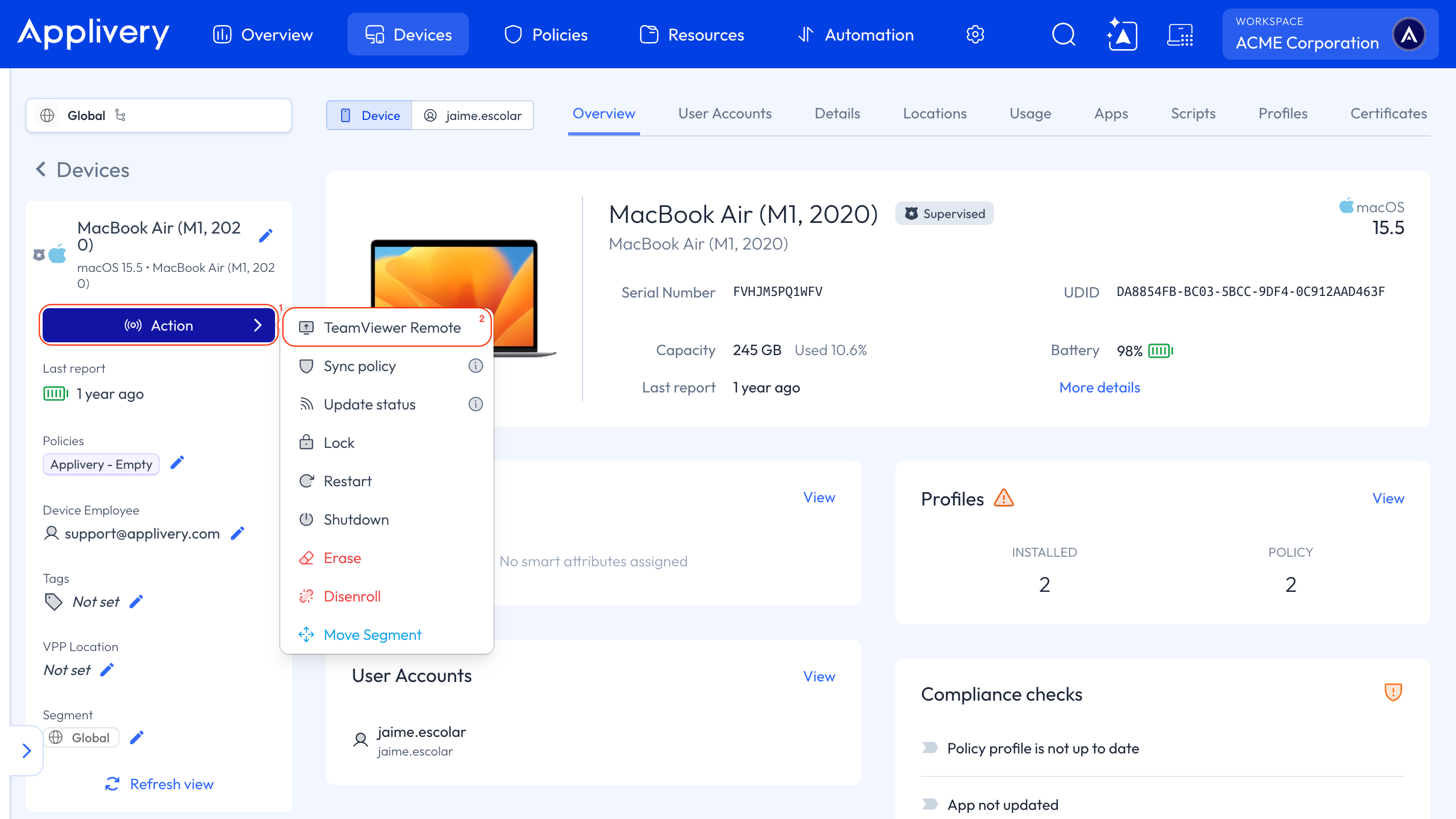 teamviewer device