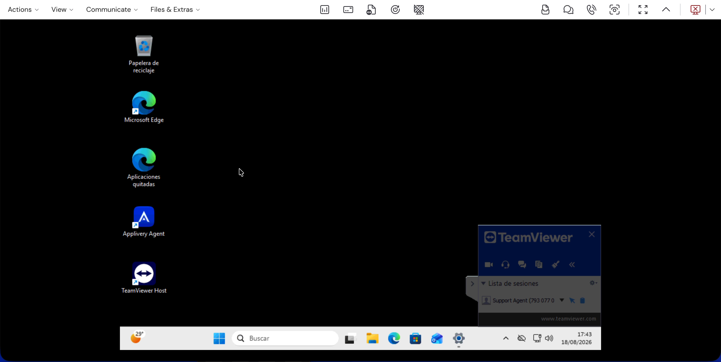 teamviewer next to agent