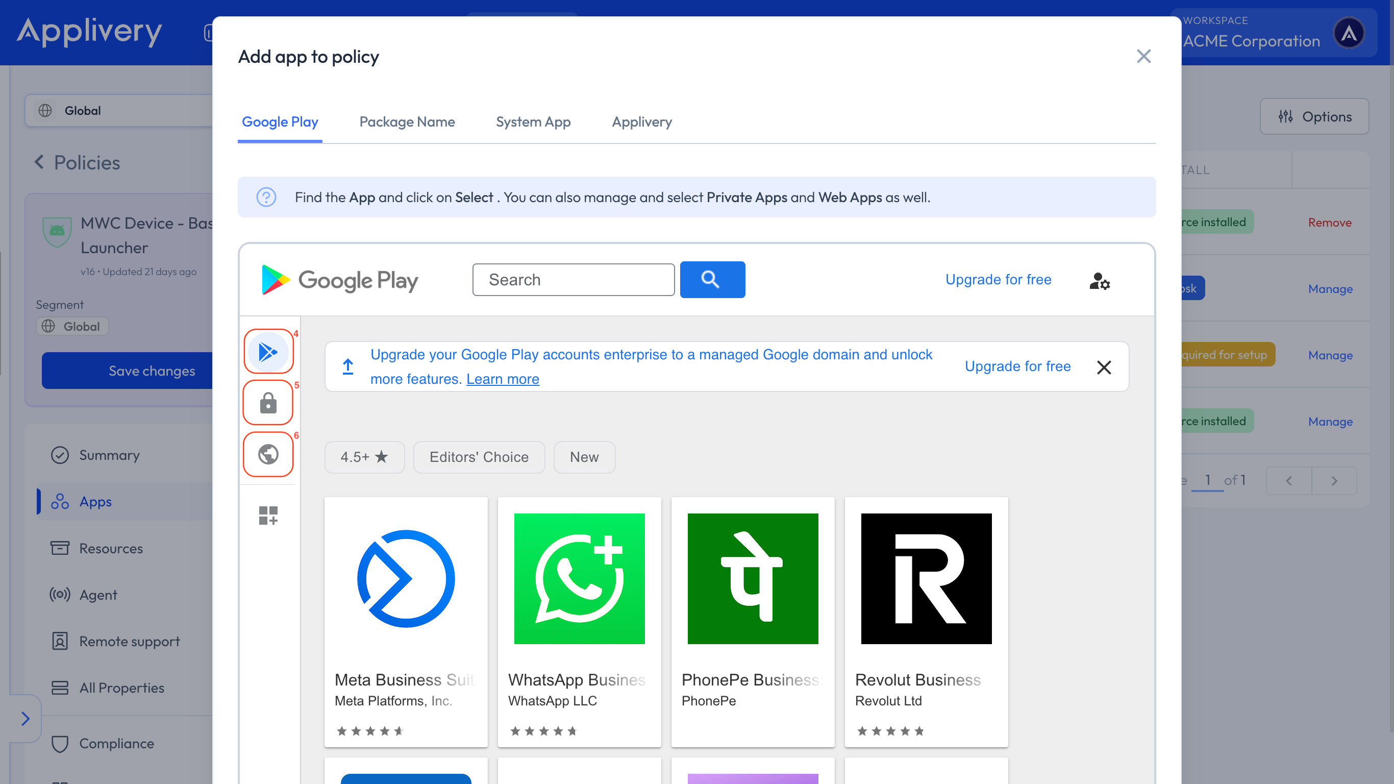 managed google play