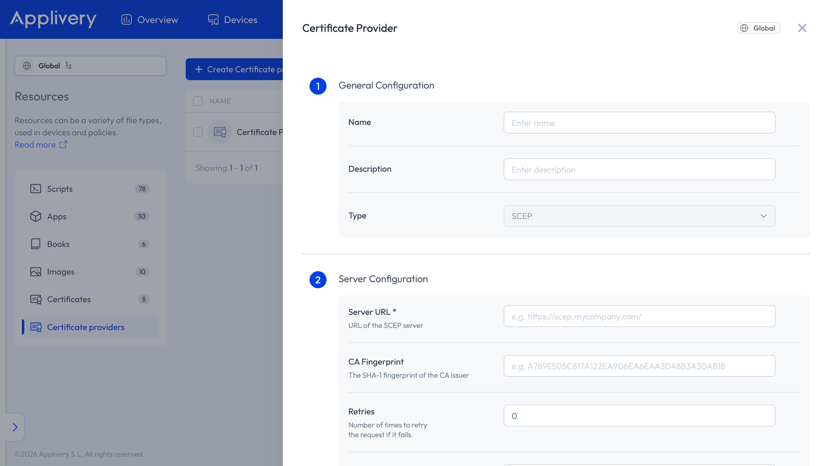 scep creation